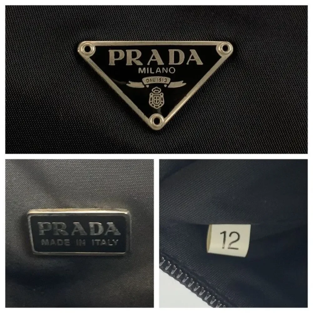Prada Tessuto Triangle Logo Pouch